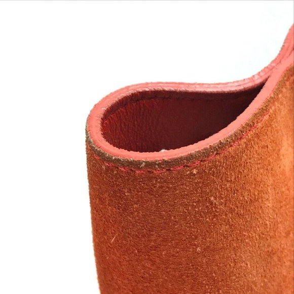 CELINE 2WAYHand Bag Trapeze Shoulder bag Gray x Black x Orange - Picture 5 of 12